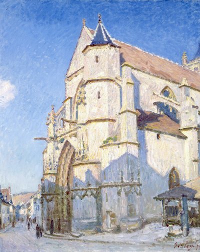 La iglesia en Moret de Alfred Sisley